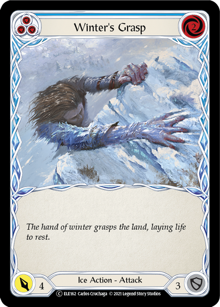 【Rainbow Foil】[U-ELE162-C]Winter's Grasp (Blue)