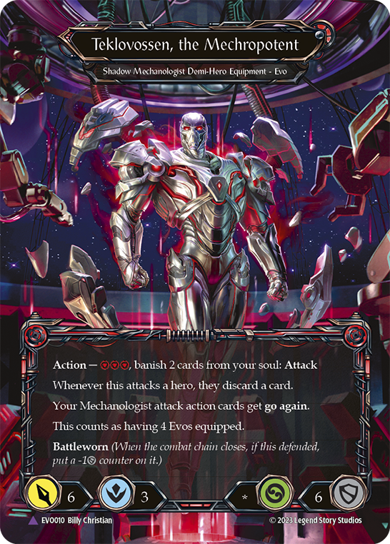 【Cold Foil】[N-EVO010-V]Singularity // Teklovossen, the Mechropotent (Alternate Border)