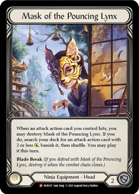 【Cold Foil】[F-EVR037-M]Mask of the Pouncing Lynx