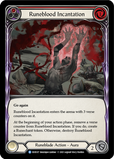 【Rainbow Foil】[F-EVR107-R]Runeblood Incantation (Red)