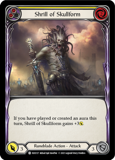 【Rainbow Foil】[F-EVR117-C]Shrill of Skullform (Yellow)