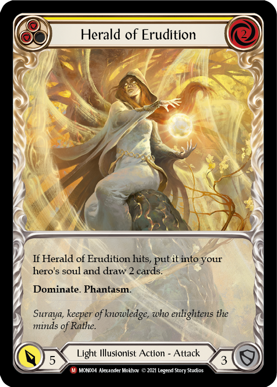 【Rainbow Foil】[F-MON004-M]Herald of Erudition (Extended Art)