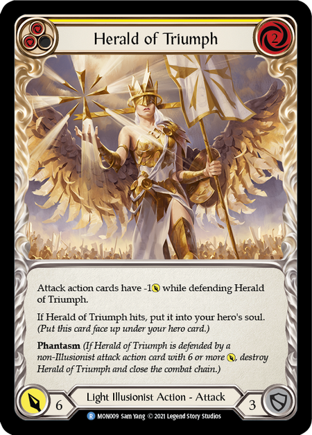 【Rainbow Foil】[F-MON009-R]Herald of Triumph (Yellow)