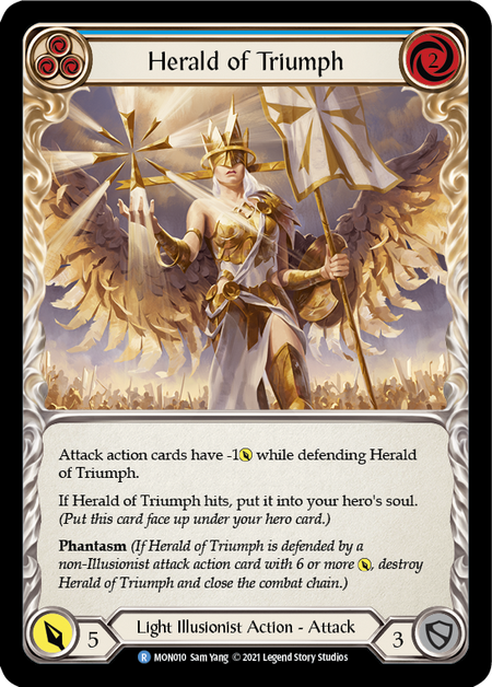 【Rainbow Foil】[F-MON010-R]Herald of Triumph (Blue)