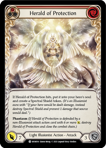 【Rainbow Foil】[F-MON014-C]Herald of Protection (Red)