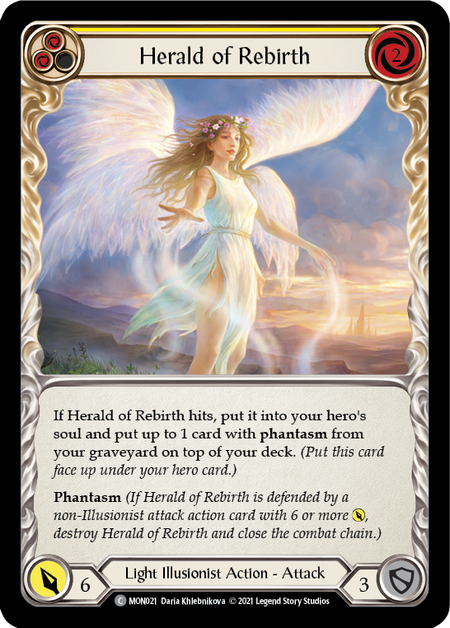 【Rainbow Foil】[F-MON021-C]Herald of Rebirth (Yellow)