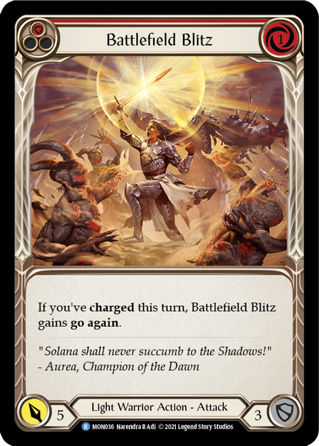 【Rainbow Foil】[F-MON036-R]Battlefield Blitz (Red)