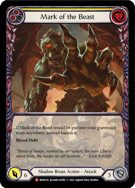 【Rainbow Foil】[F-MON124-M]Mark of the Beast (Extended Art)