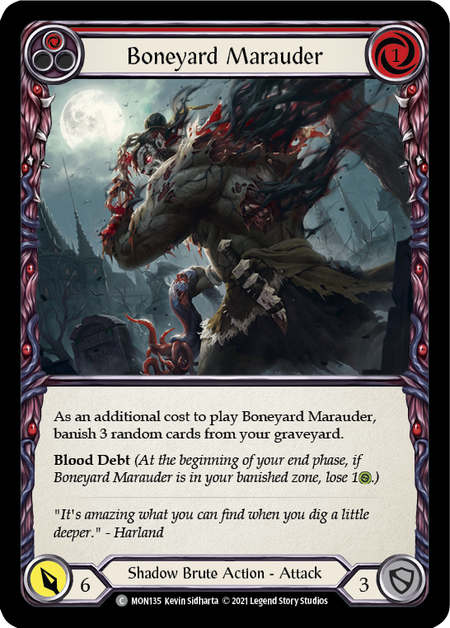 【Rainbow Foil】[F-MON135-C]Boneyard Marauder (Red)