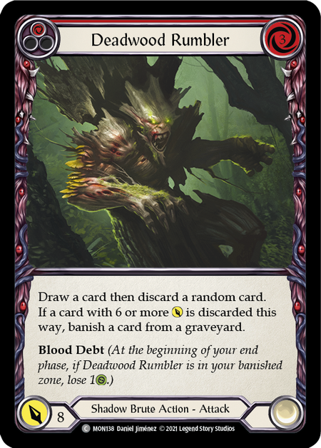 【Rainbow Foil】[F-MON138-C]Deadwood Rumbler (Red)