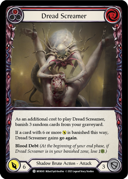 【Rainbow Foil】[F-MON141-C]Dread Screamer (Red)