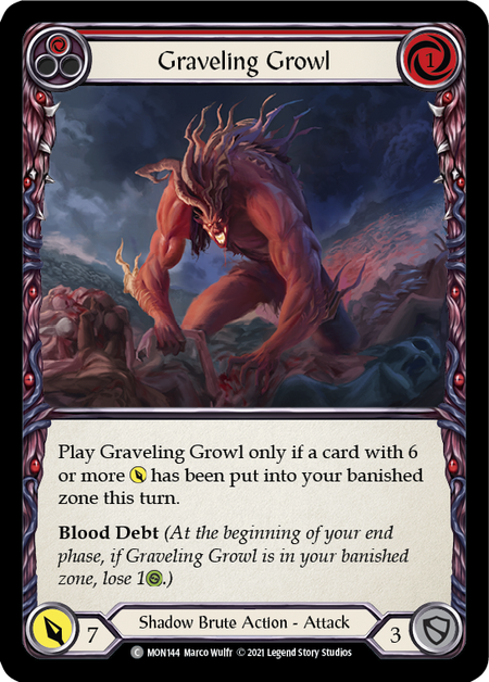 [F-MON144-C]Graveling Growl (Red)