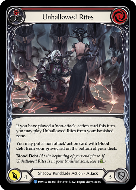 【Rainbow Foil】[F-MON159-R]Unhallowed Rites (Red)