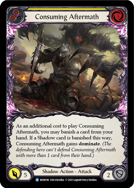 【Rainbow Foil】[F-MON196-R]Consuming Aftermath (Yellow)