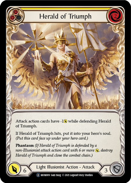 【Rainbow Foil】[U-MON009-R]Herald of Triumph (Yellow)