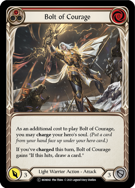 [U-MON042-C]Bolt of Courage (Red)