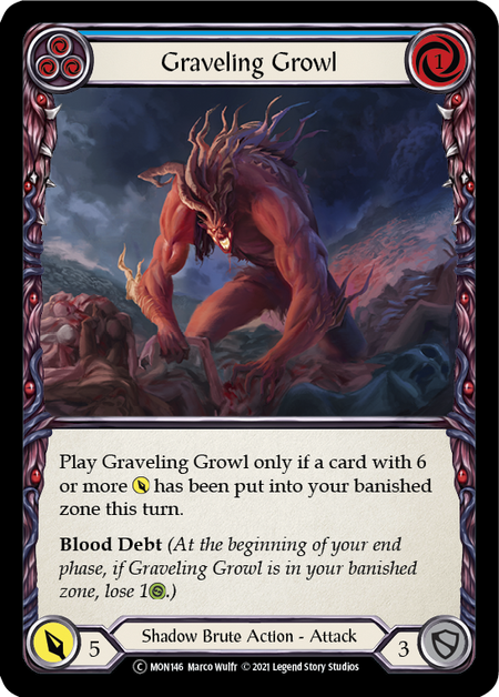 [U-MON146-C]Graveling Growl (Blue)