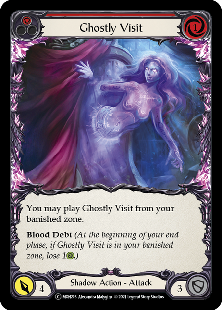 【Rainbow Foil】[U-MON203-C]Ghostly Visit (Red)