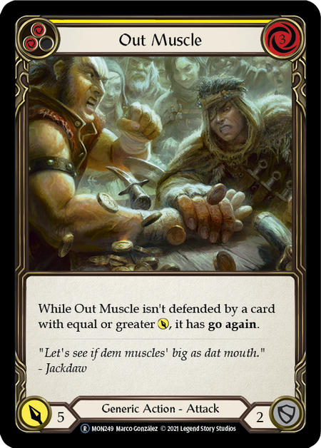【Rainbow Foil】[U-MON249-R]Out Muscle (Yellow)