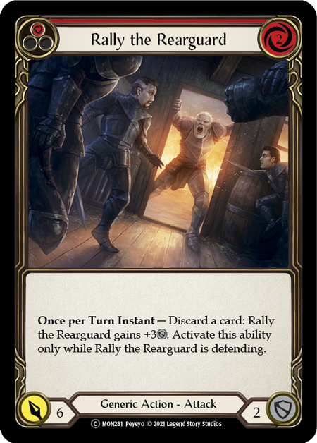 【Rainbow Foil】[U-MON281-C]Rally the Rearguard (Red)