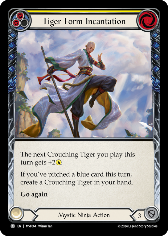 【Rainbow Foil】[N-MST064-C]Tiger Form Incantation (Yellow)