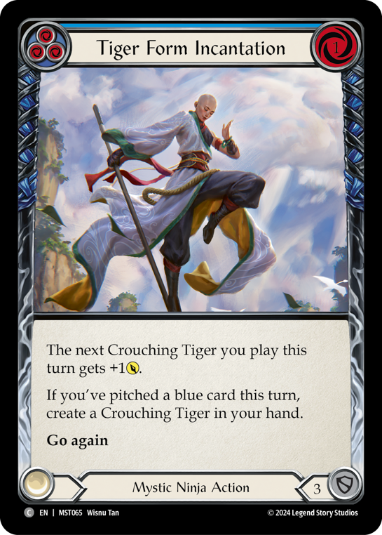【Rainbow Foil】[N-MST065-C]Tiger Form Incantation (Blue)