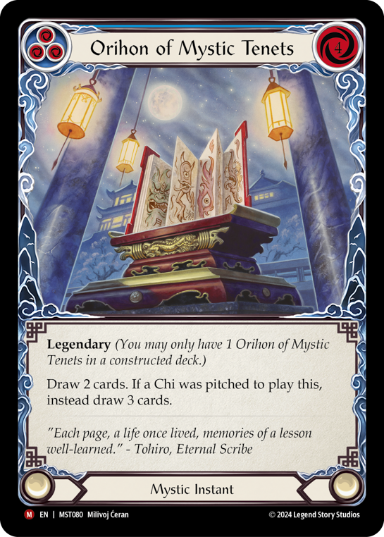 【Rainbow Foil】[N-MST080-M]Orihon of Mystic Tenets