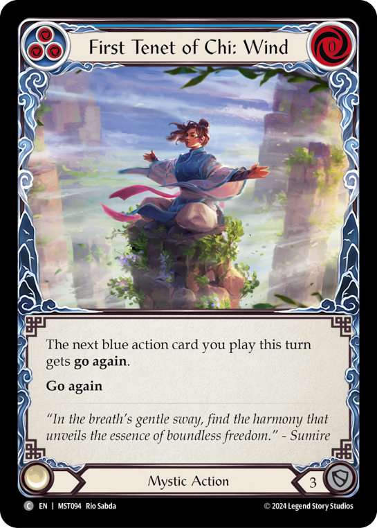 【Rainbow Foil】[N-MST094-C]First Tenet of Chi: Wind