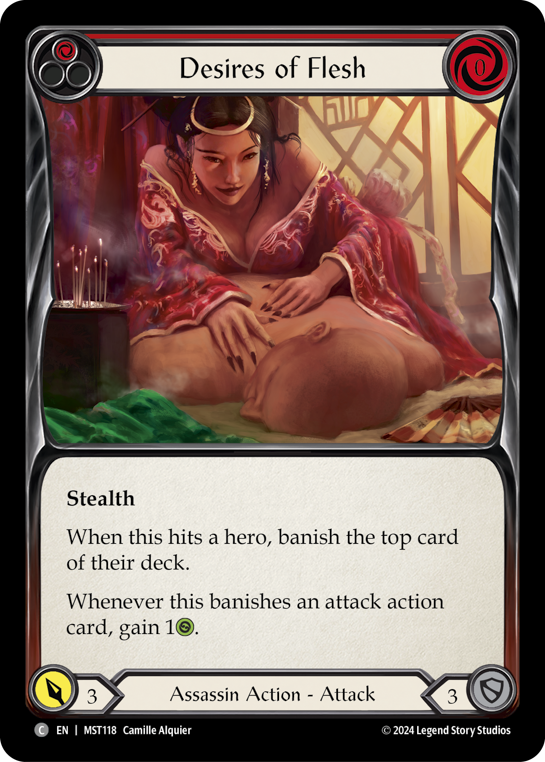 【Rainbow Foil】[N-MST118-C]Desires of Flesh (Red)