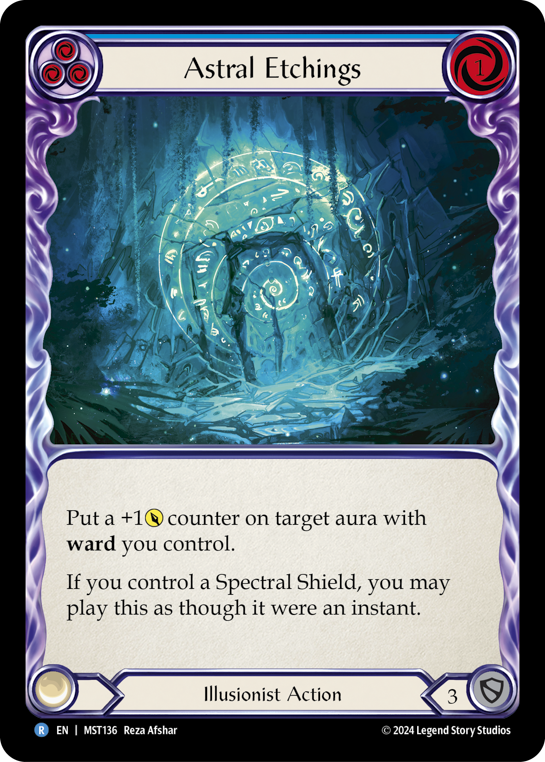 【Rainbow Foil】[N-MST136-R]Astral Etchings (Blue)