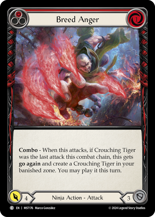 【Rainbow Foil】[N-MST176-C]Breed Anger (Red)