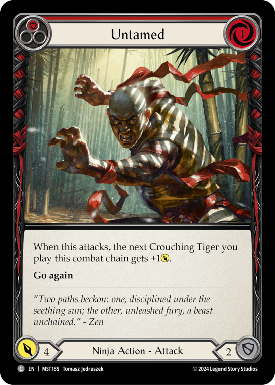 【Rainbow Foil】[N-MST185-C]Untamed (Red)