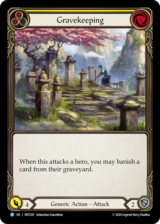 【Rainbow Foil】[N-MST201-R]Gravekeeping (Yellow)