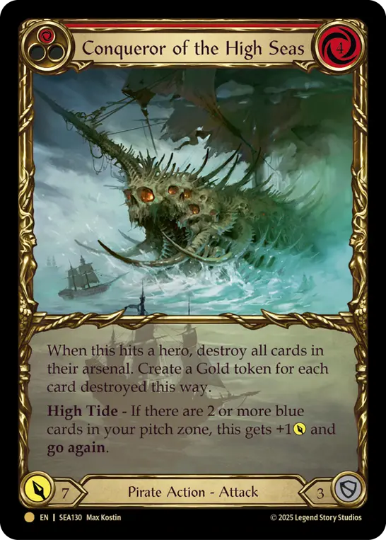 【Cold Foil】[SEA130-TP-O]Conqueror of the High Seas/蒼海の大覇船 (Red)