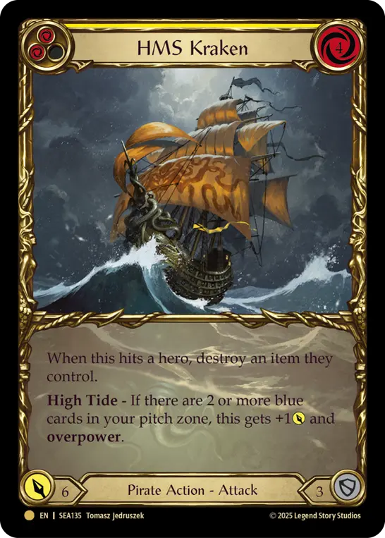 【Cold Foil】[SEA135-TP-R]HMS Kraken/荒名船クラーケン (Yellow)