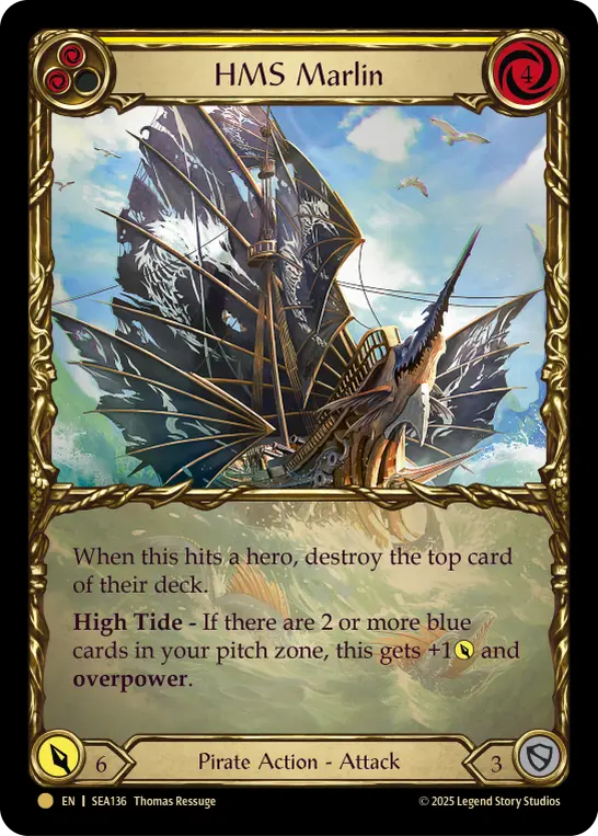 【Cold Foil】[SEA136-TP-R]HMS Marlin/荒名船マールリン (Yellow)