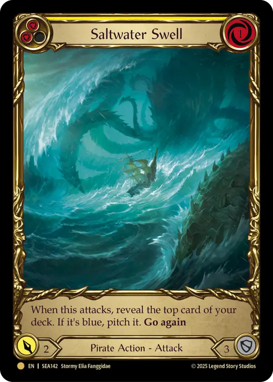 【Cold Foil】[SEA142-TP-R]Saltwater Swell/海生のうねり (Yellow)