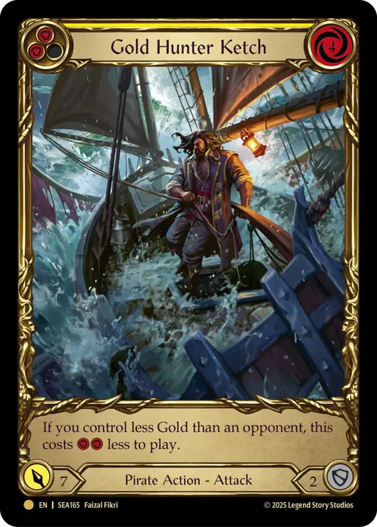 【Cold Foil】[SEA165-TP-C]Gold Hunter Ketch/ゴールドハンターの縦帆船 (Yellow)