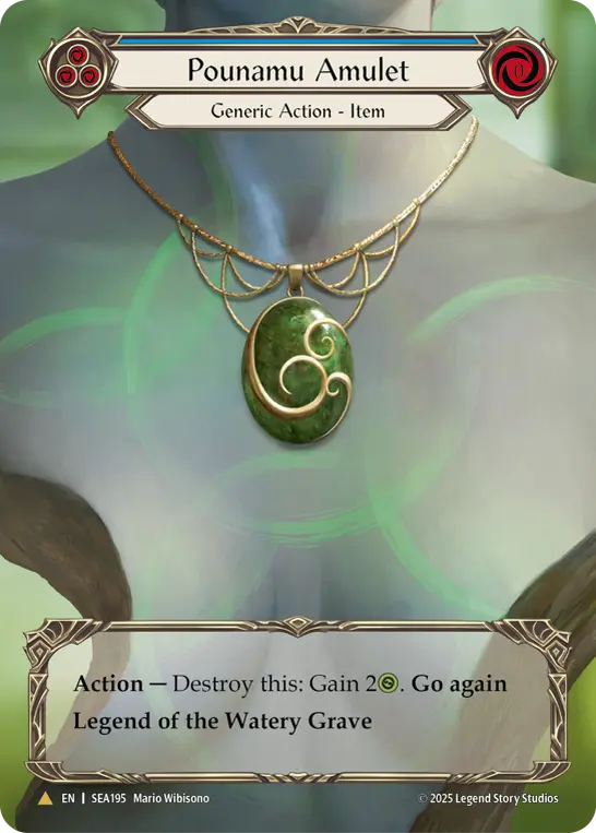 【Cold Foil】[SEA195-TP-M]Pounamu Amulet/ポウナムのアミュレット (Blue)