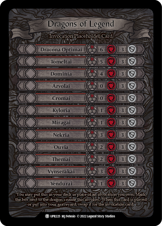 [N-UPR225-T]Dragons of Legend