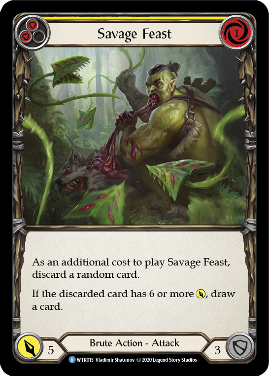 【Rainbow Foil】[U-WTR015-R]Savage Feast (Yellow)