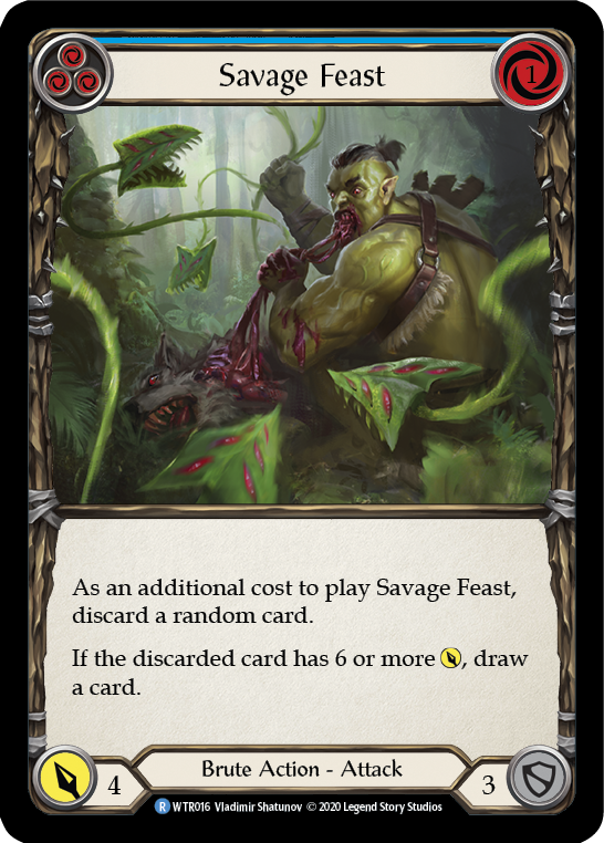 【Rainbow Foil】[U-WTR016-R]Savage Feast (Blue)