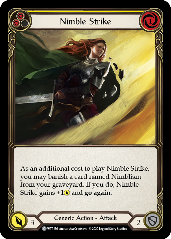 【Rainbow Foil】[U-WTR186-C]Nimble Strike (Yellow)