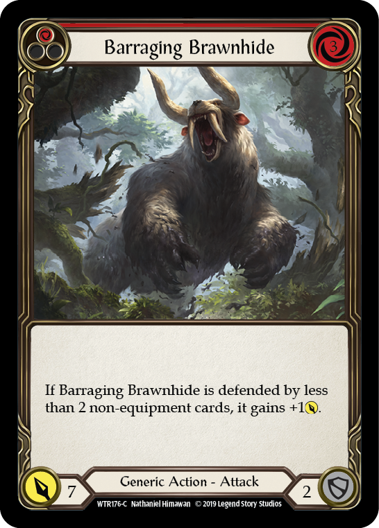 [A-WTR176-C]Barraging Brawnhide (Red)