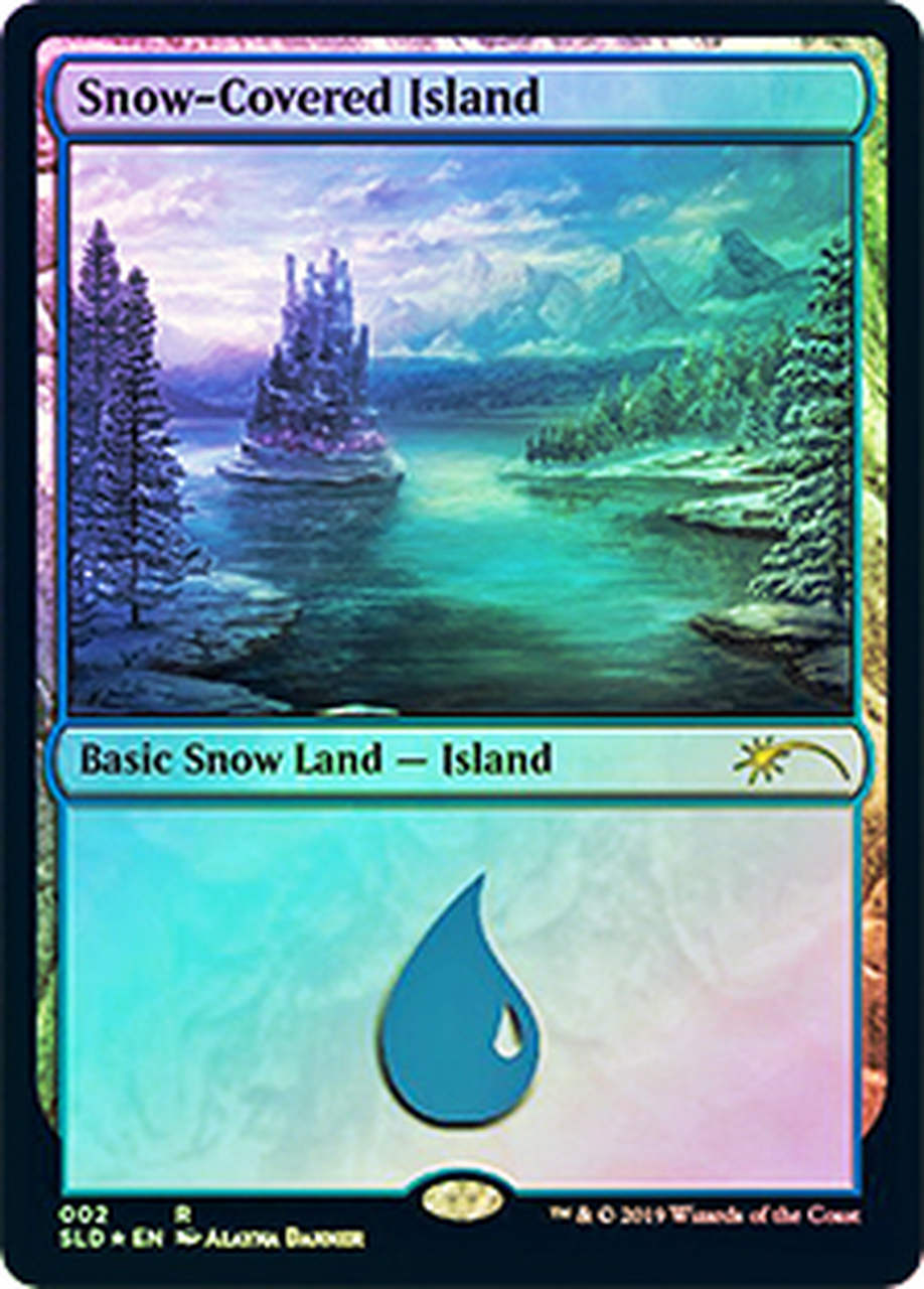 【Foil】(SLD-RL)Snow-Covered Island/冠雪の島【No.002】
