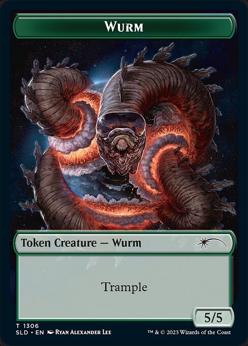 【Foil】(SLD-CG)Wurm Token/ワームトークン 【No.1306】