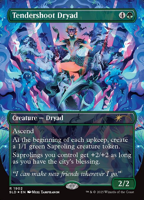 【Double Rainbow Foil】(SLD-RG)Tendershoot Dryad/若葉のドライアド 【No.1902】