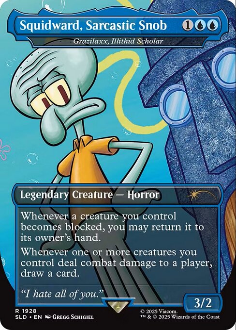 (SLD-RU)『Squidward, Sarcastic Snob』Grazilaxx, Illithid Scholar/イリシッドの学者、グラジラックス【No.1928】