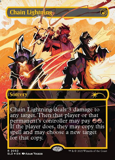 【Raised Foil】(SLD-RR)Chain Lightning/稲妻の連鎖 【No.2052】