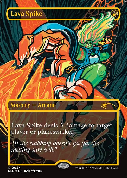 【Raised Foil】(SLD-RR)Lava Spike/溶岩の撃ち込み 【No.2054】